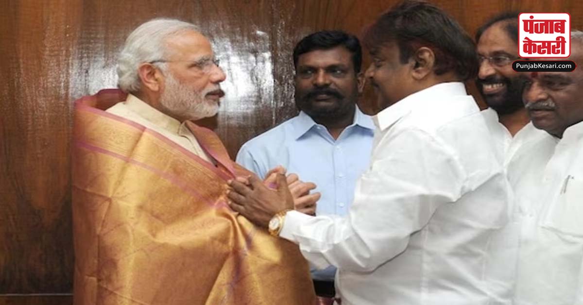 PM Modi with Vijaykant