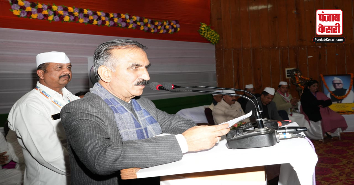 Chief Minister Sukhwinder Singh Sukhu