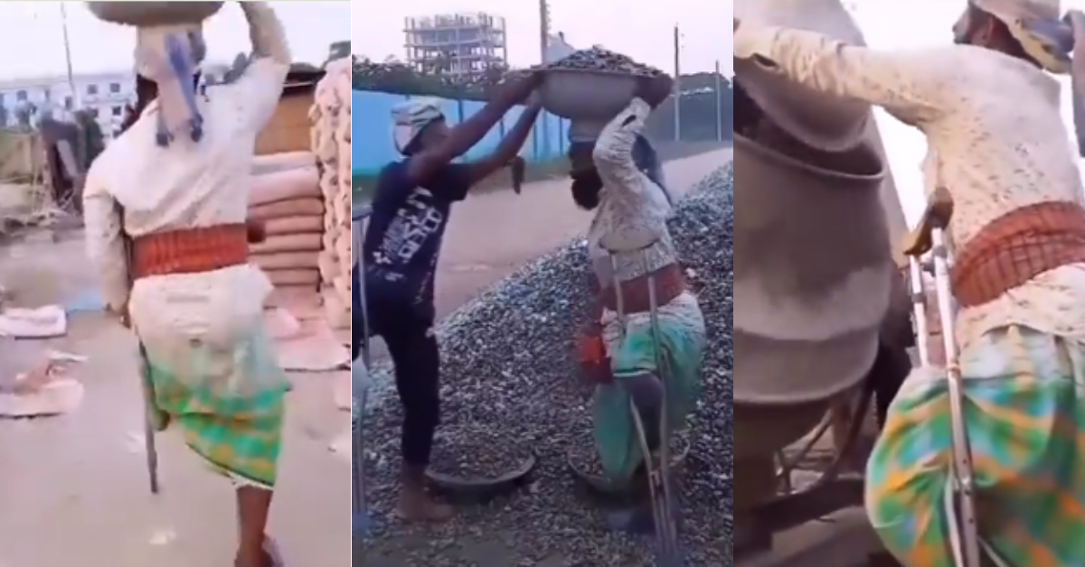 Two Disable Person Labour Work Viral
