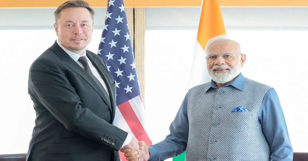 elon musk with modi