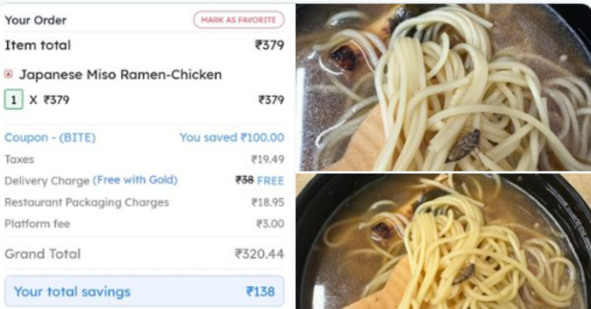 Zomato Order Customer Finds Cockroach