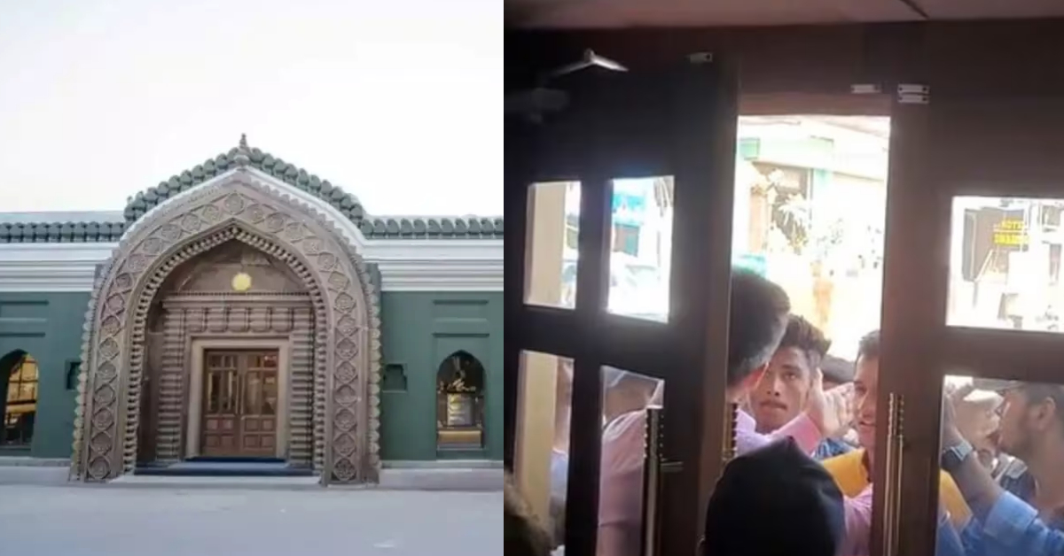 Huge Crowd Outside First Starbucks Store In Varanasi