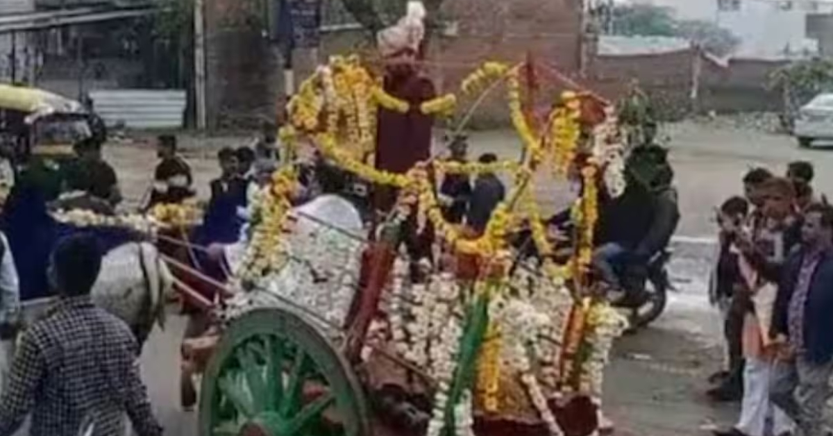 Woman Reaches Groom's House On Bullock Cart