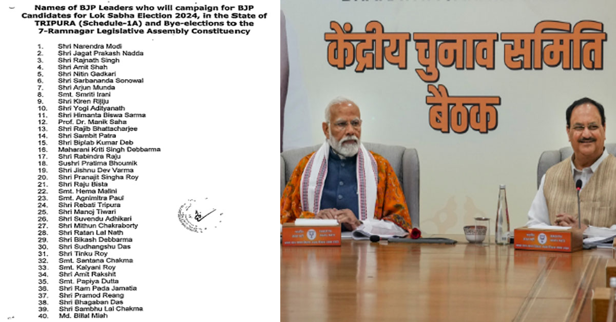 BJP Star Campaigner List