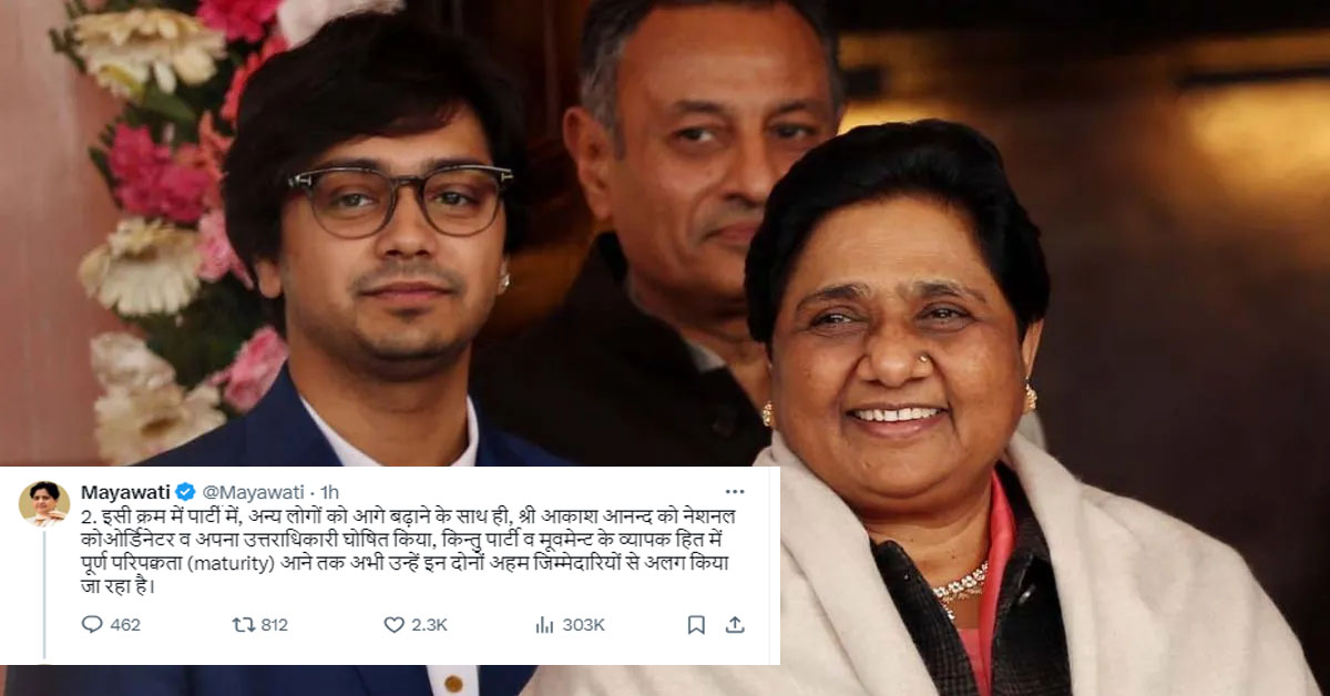 BSP on Akash Anand , Mayawati