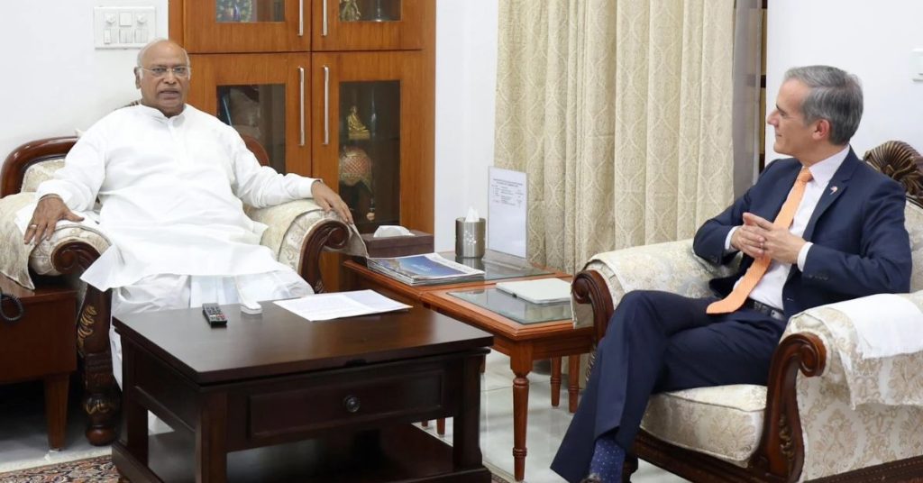 Mallikarjun Kharge meets with US Ambassador