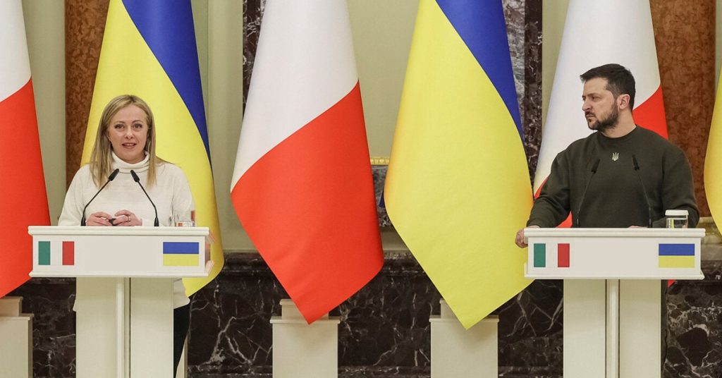 giorgia meloni met President of Ukraine Volodymyr Zelensky Save translation