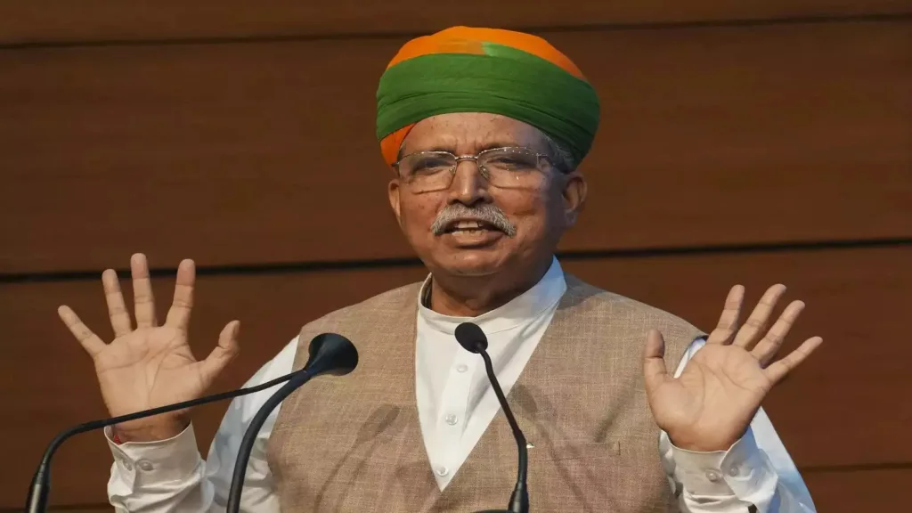 1366452 new delhi minister of law and justice arjun ram meghwal speaks during a motivat