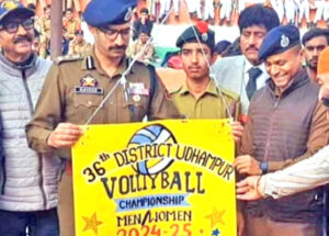 उधमपुर में 36वीं जिला वॉलीबॉल चैंपियनशिप का शानदार आयोजन