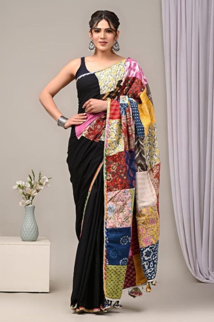 1367460 Block Hand Print Saree 2