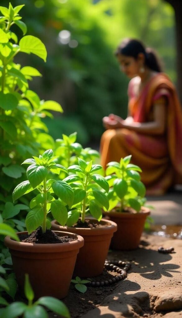 1371309 Tulsi Basil Seeds Growing Sacred Basil for Health Spirituality