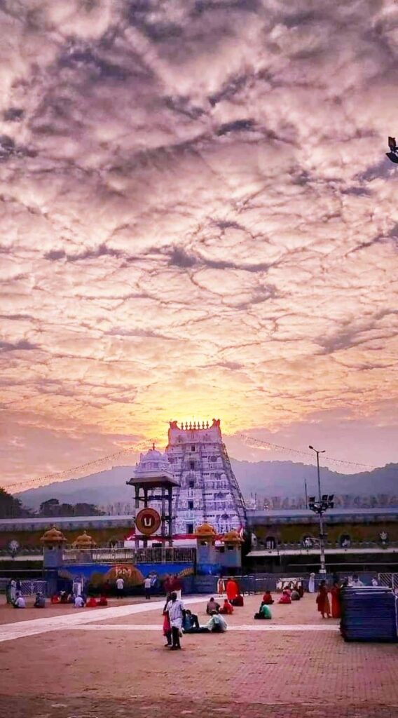 1373177 Sunset at Tirupati Balaji Temple