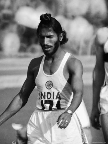1374575 Indian Olympic Sprinter Milkha Singh at the 1960 Olympics Rome Italy Premium Photographic Print George Silk Artcom
