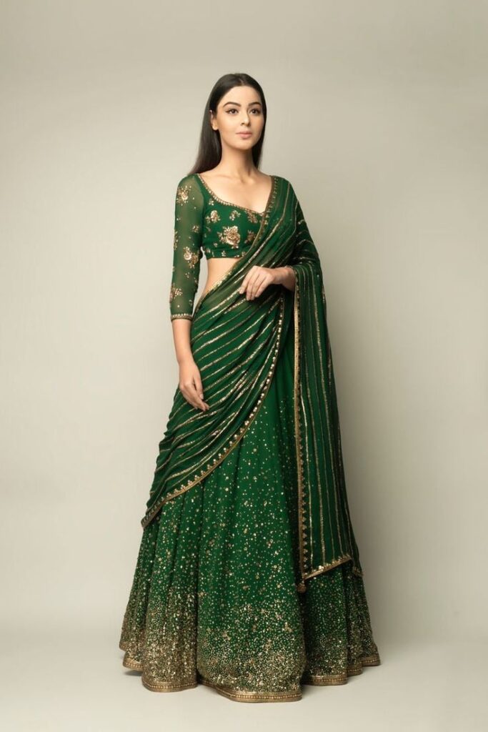 1375575 green blouse design