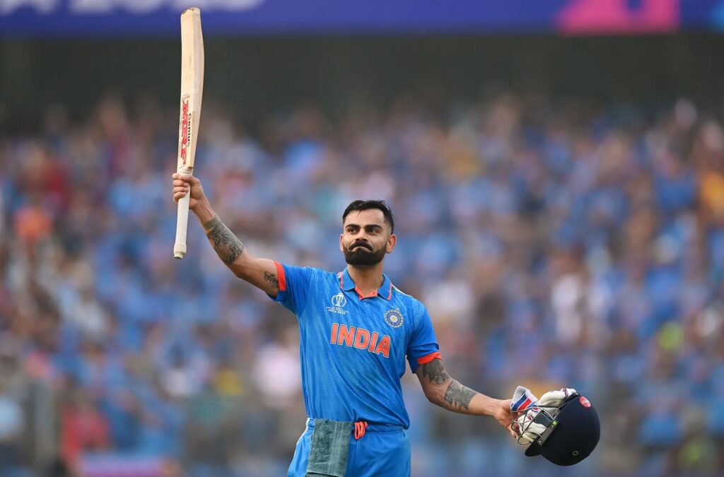 1376079 Virat Kohli India celebrates 50th century Cricket November 15 2023 10