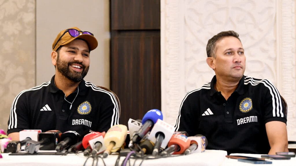 1378247 Rohit Sharma with Ajit Agarkar
