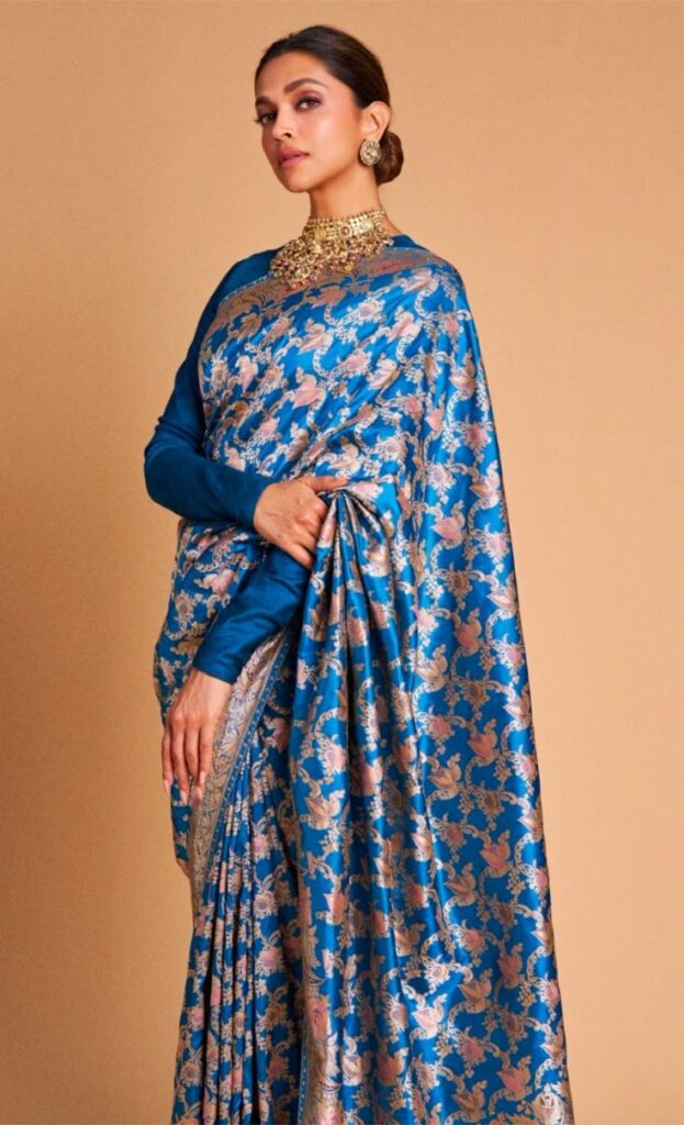 1385989 Pure Katan Handwoven Banarasi Saree with Silk Mark Jaal Made to or 2