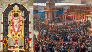 रामनवमी के अवसर पर Ayodhya राम मंदिर में उमड़े श्रद्धालु, सरयू में कर रहे पवित्र स्नान