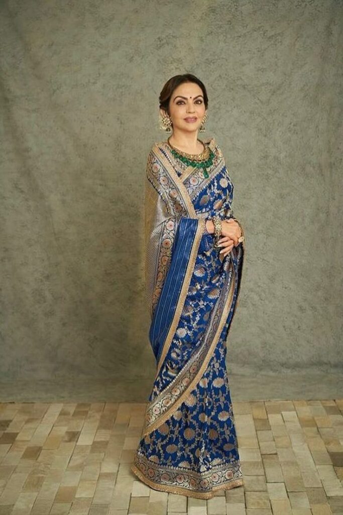 1387971 Nita Ambani Banarasi Handloom Pure Katan Silk Saree Handwoven Celebrity Inspired Banarasi Saree From the Master Weavers of Banaras Etsy