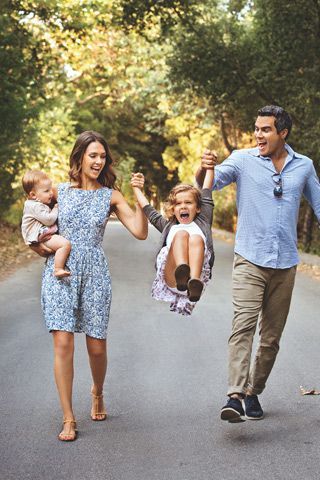 1389945 How adorable is this picture of Jessica Alba with her family We love us some Jessica Alba here at Parenting
