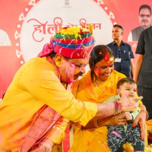 Rajasthan: CM भजनलाल शर्मा ने अपने आवास पर Holi स्नेह मिलन कार्यक्रम का आयोजन किया