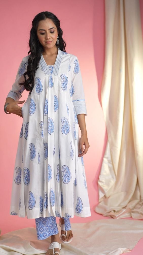 1398651 Buy Genuine AVDAF281 Sharvani Cotton Kurta Palazzo Set Online Kessa