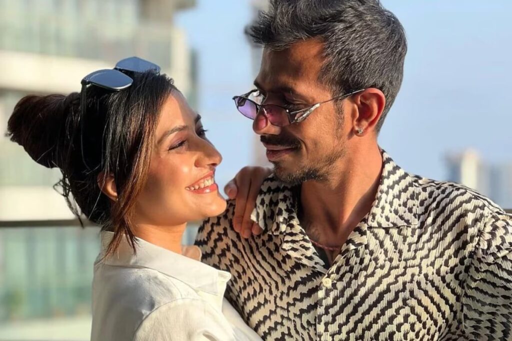 1400054 Yuzvendra Chahal with Dhanashree Verma ne