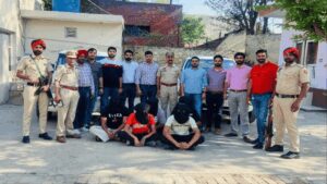 मोहाली पुलिस की बड़ी कार्रवाई, चार गैंगस्टर गिरफ्तार, हथियार बरामद