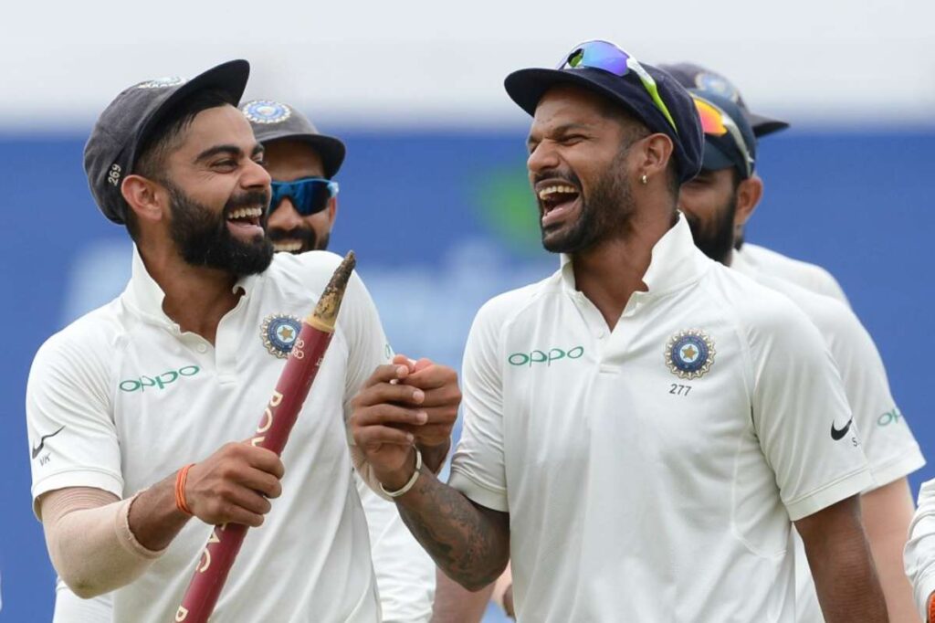 1405849 Virat Kohli with Shikhar Dhawan