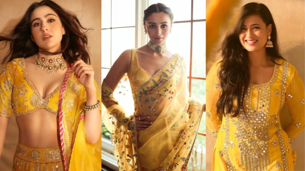 1406013 yellow saree
