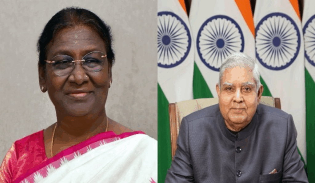 1406429 President Murmu and Vice President Dhankad