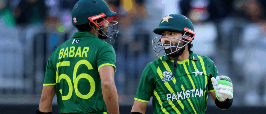 1407767 Babar Azam with Muhammad Rizwan fg