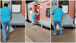 Viral Video: पालतू कुत्ते को ट्रेन पर चढ़ा रहा था शख्स, अचानक हुआ कुछ ऐसा देखकर कांप उठेगी रुह