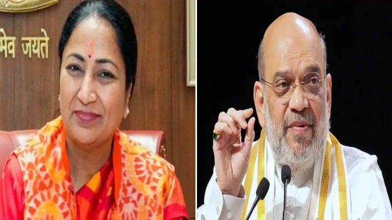 1409607 Amit Shah and CM Rekha Gupta
