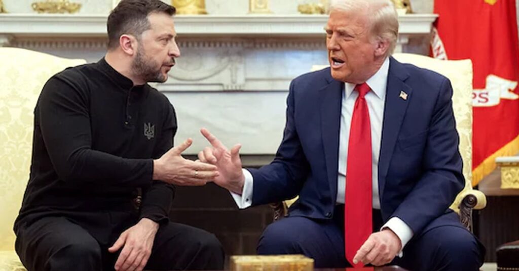 1409697 President Donald Trump and Ukrainian President Volodymyr Zelensky
