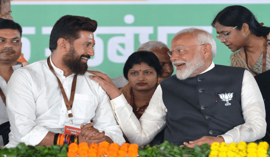 1443424 Chirag Paswan and PM Modi