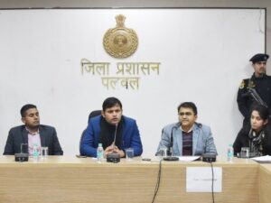 हरियाणा: खेल मंत्री गौरव गौतम ने पलवल रैली स्थल का किया निरीक्षण