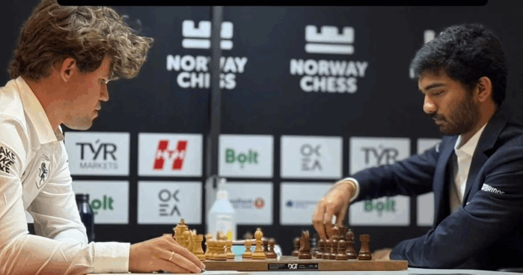 1448572 D Gukesh defeated Magnus Carlsen