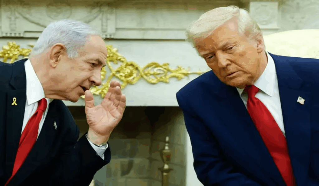 1454260 Benjamin Netanyahu and Donald Trump