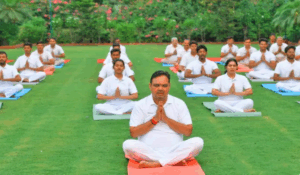 अंतर्राष्ट्रीय योग दिवस से पहले CM भजनलाल ने विद्यार्थियों के साथ किया योगा